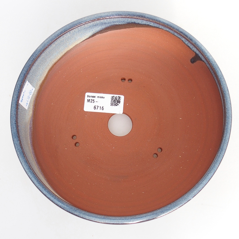 Bonsaischale aus Keramik 19,5 x 19,5 x 6 cm, Farbe blau