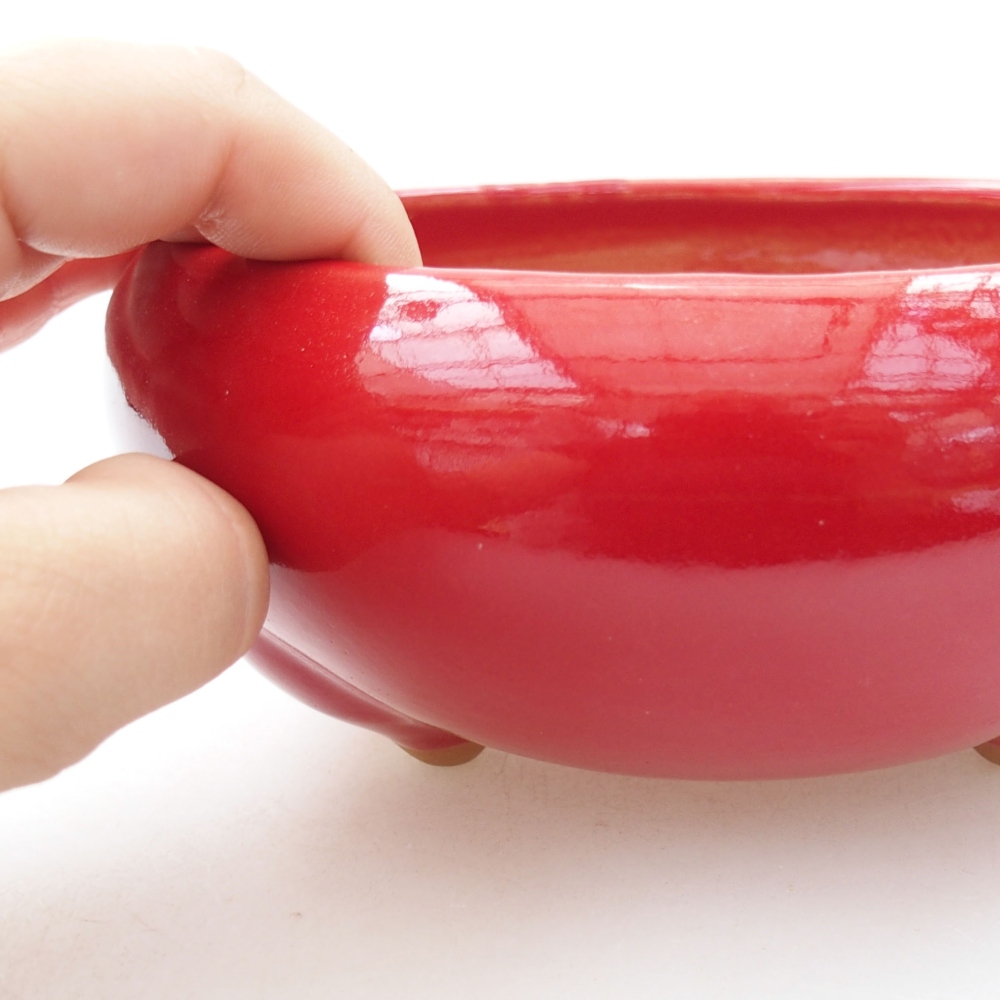 Bonsaischale aus Keramik 15,5 x 12 x 6 cm, Farbe blau