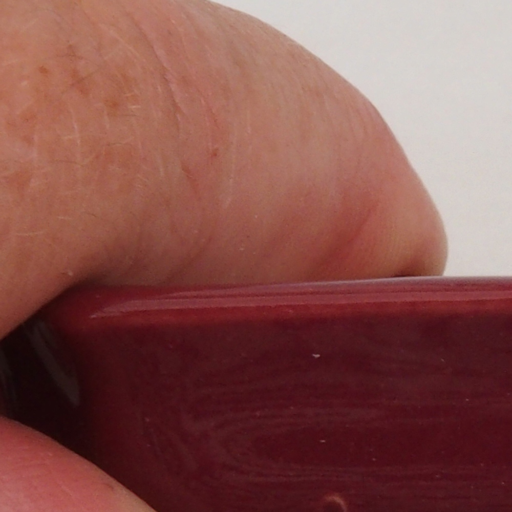 Mini-Bonsaischale 5,5 x 3,5 x 1,5 cm, bordeauxrot