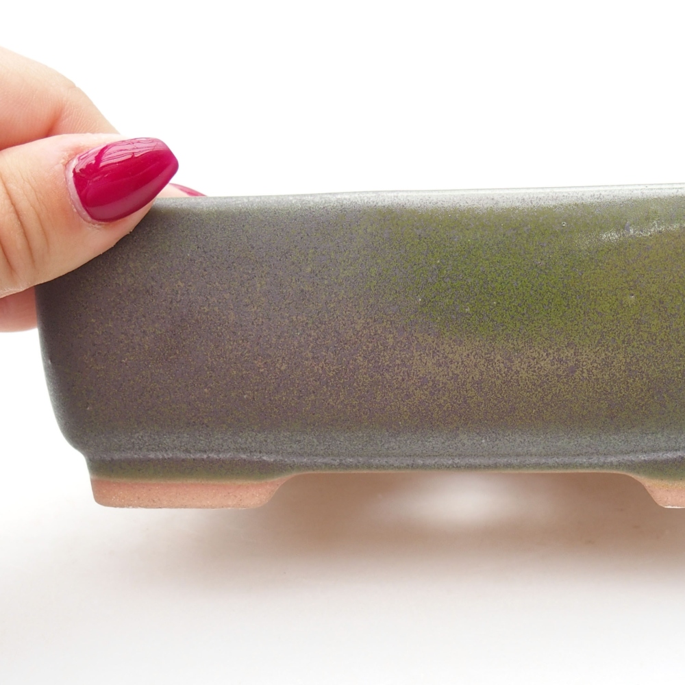 Bonsaischale aus Keramik 15 x 11 x 5,5 cm, grün