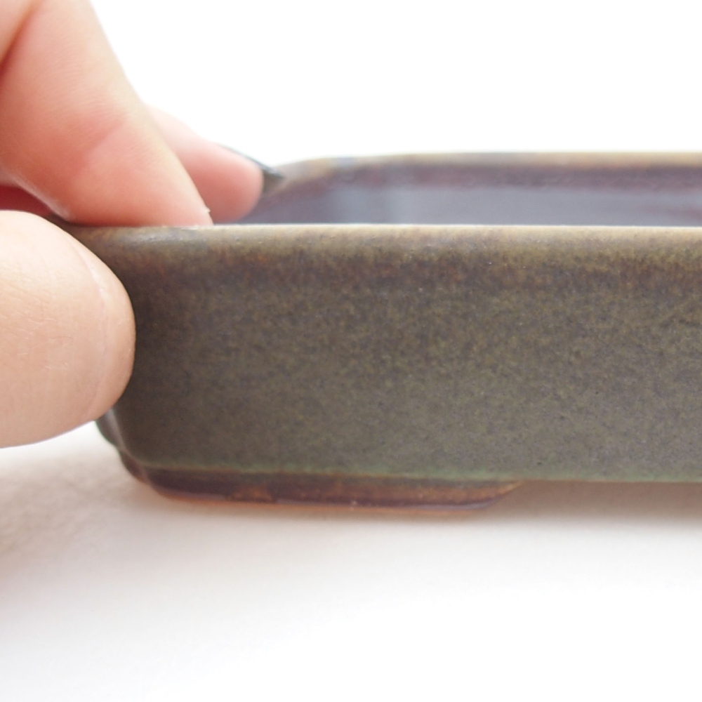 Bonsaischale aus Keramik 15,5 x 12 x 6 cm, Farbe blau