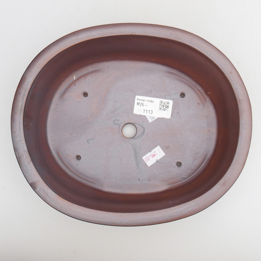 Bonsaischale aus Keramik 23 x 19 x 7 cm, metallfarben
