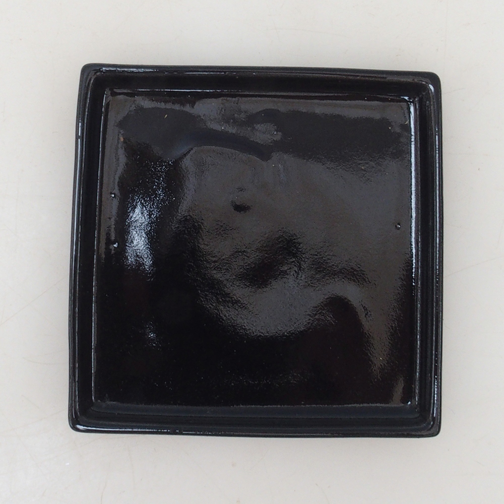 Bonsai-Schale quadratisch M - 10 x 10 x 1,5 cm - schwarz