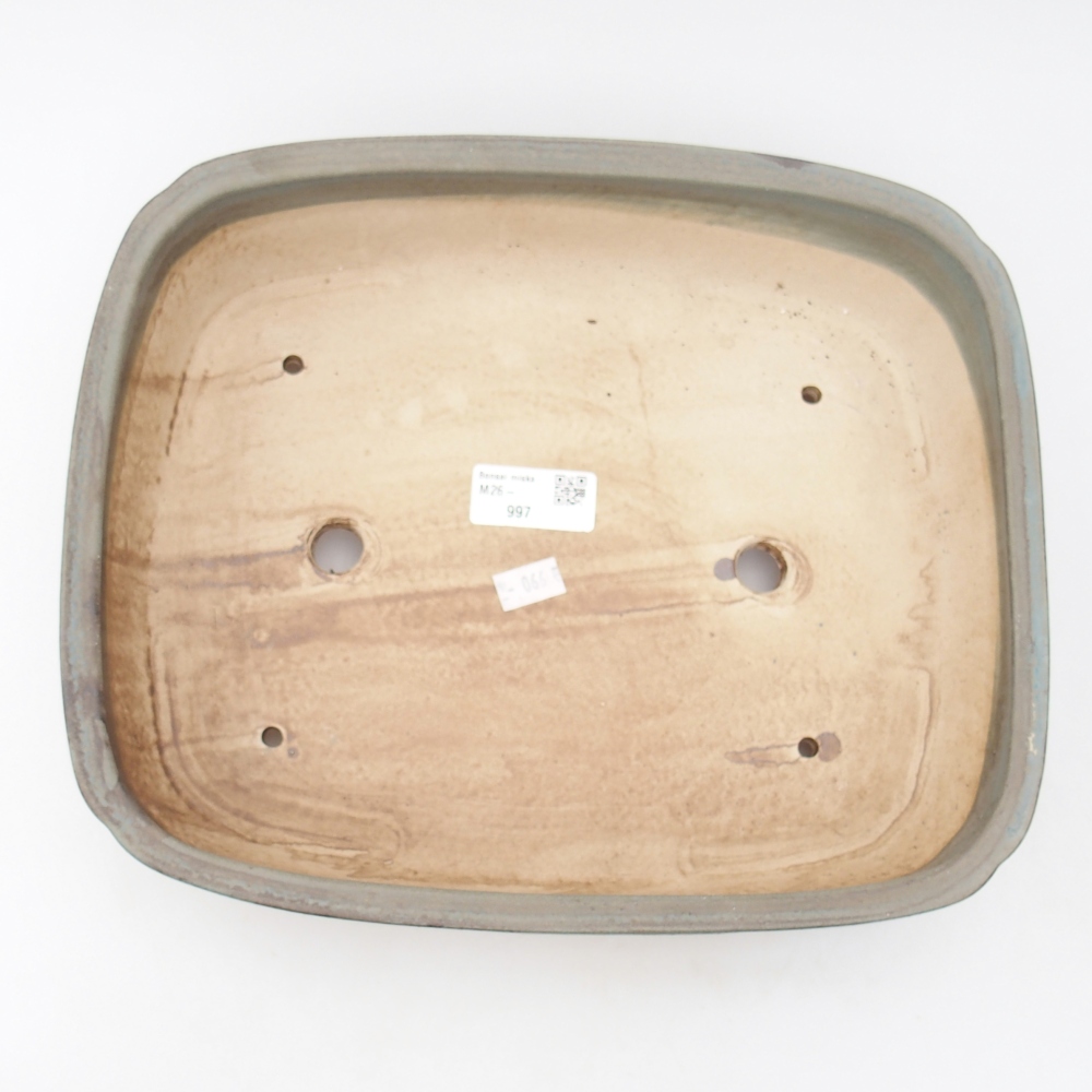 Bonsaischale aus Keramik 28,5 x 24 x 7 cm, Farbe blau