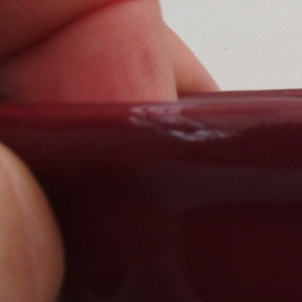 Mini-Bonsaischale 6 x 6 x 2,5 cm, bordeauxrot