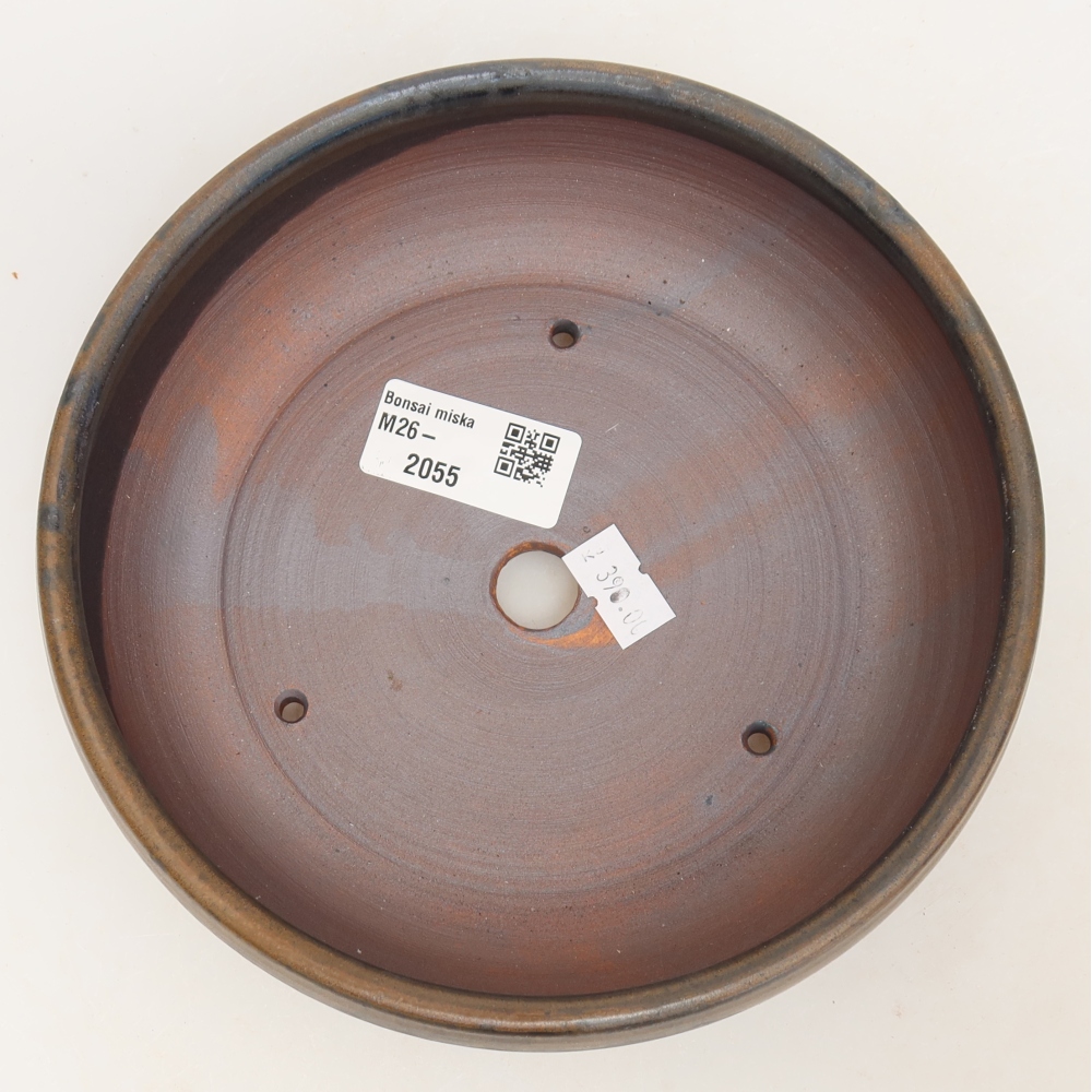 Keramik-Bonsai-Schale 17 x 17 x 5,5 cm, Farbe: braun