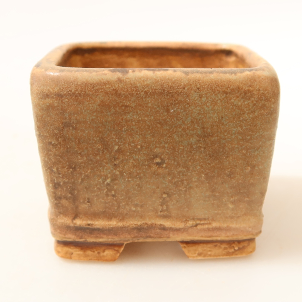 Bonsaischale aus Keramik 6 x 6 x 4,5 cm, grün