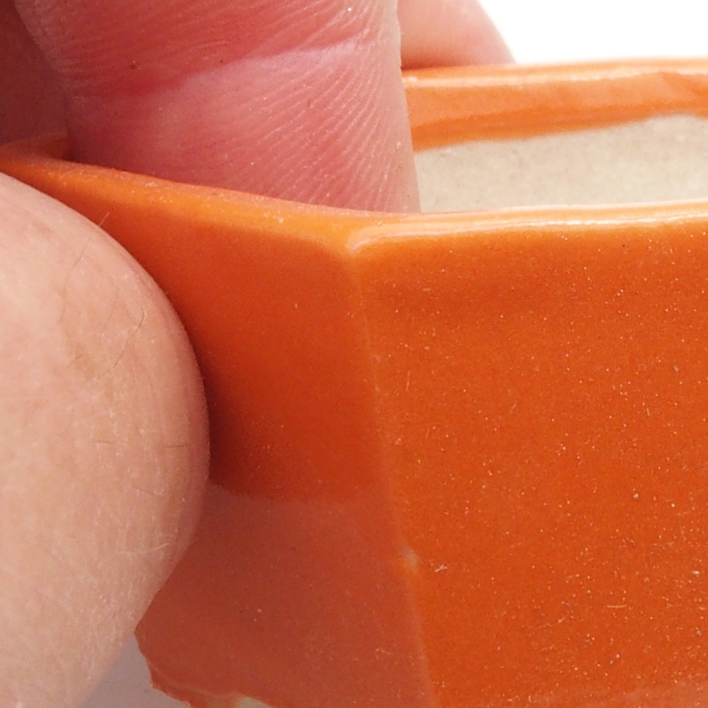 Mini-Bonsaischale 6 x 5 x 2,5 cm, orange