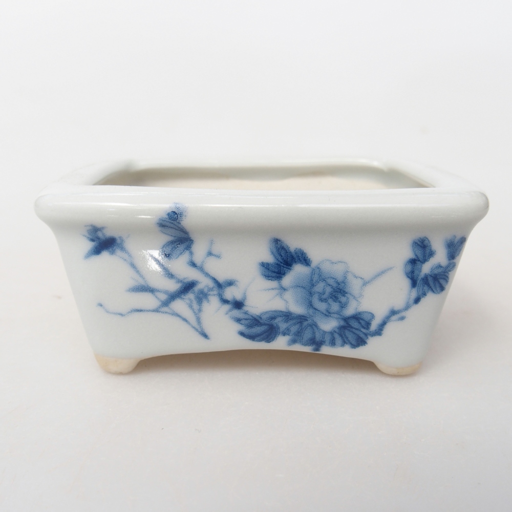 Mini-Bonsaischale 8 x 6,5 x 3,5 cm, weiß