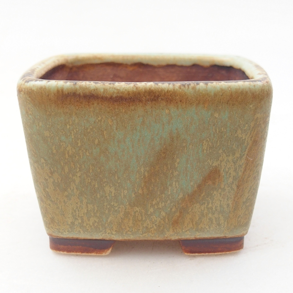 Bonsaischale aus Keramik 6 x 6 x 4,5 cm, grün