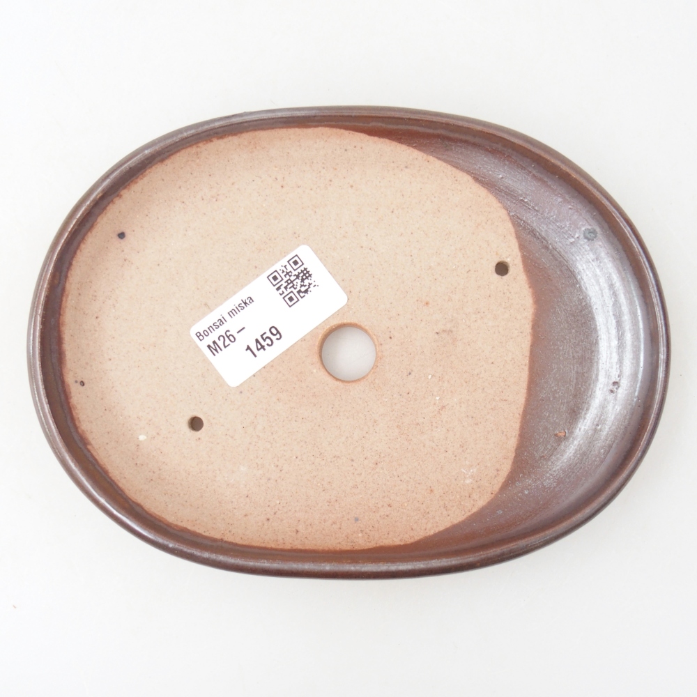 Bonsaischale aus Keramik 17 x 12,5 x 2 cm, braun