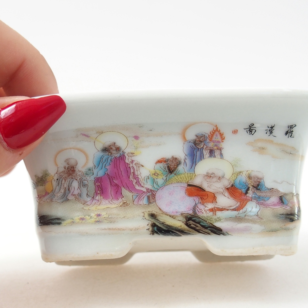 Mini-Bonsaischale 10 x 7,5 x 4 cm, Farbe weiß