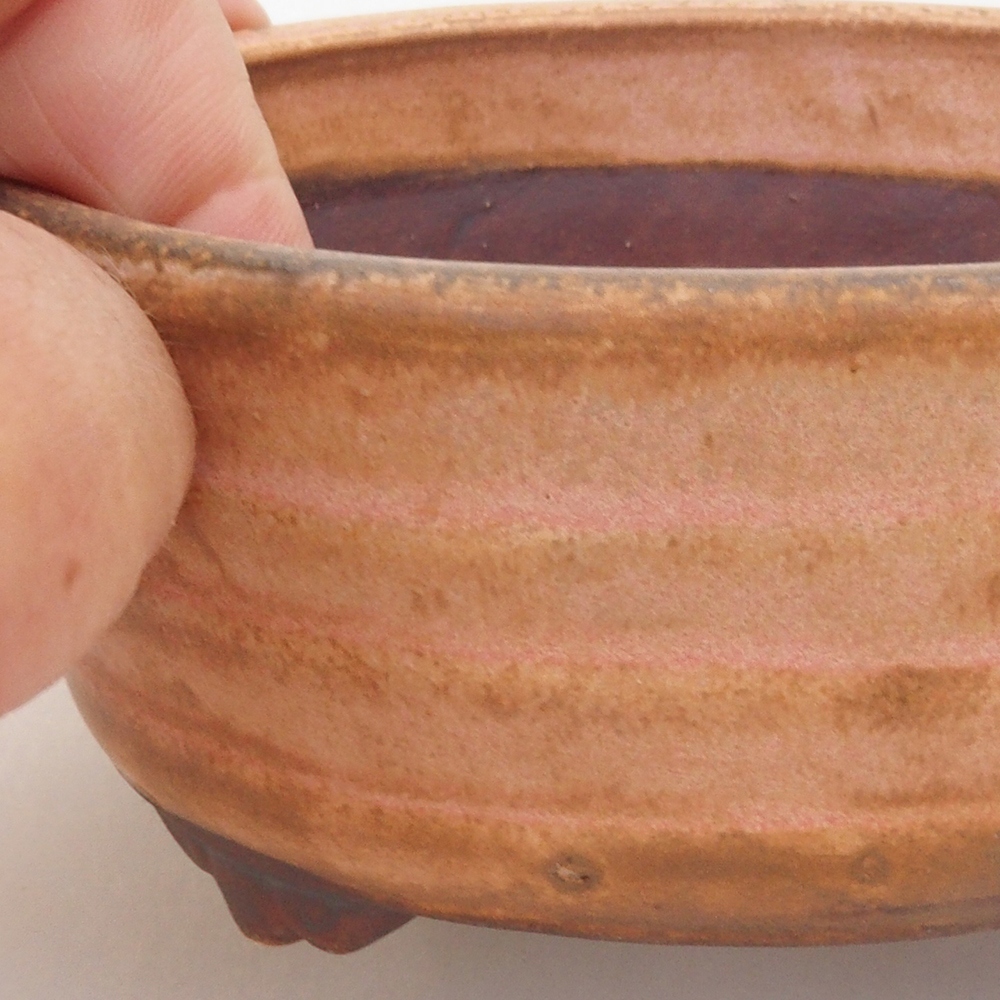 Bonsaischale aus Keramik 10 x 8,5 x 4 cm, braun