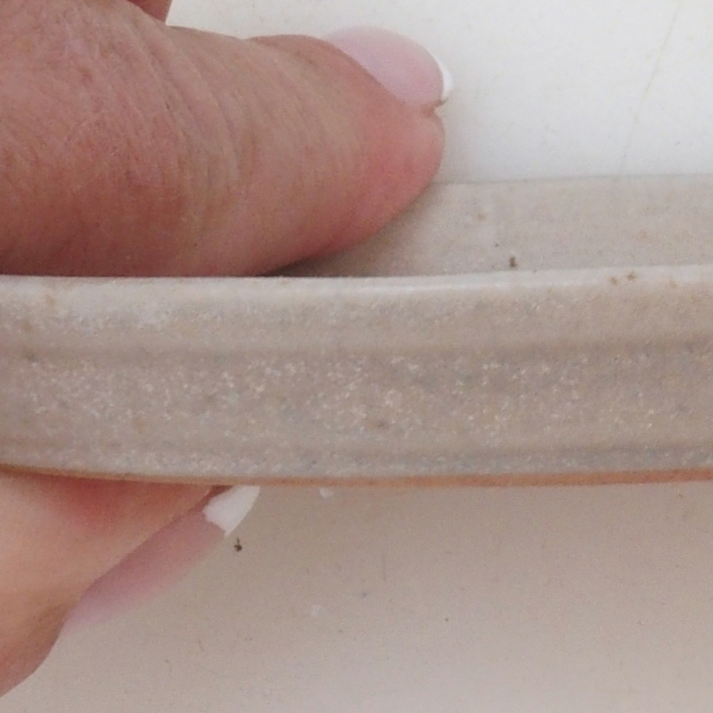 Keramische Untertasse H04 - 10,5 x 8 x 1 cm - beige