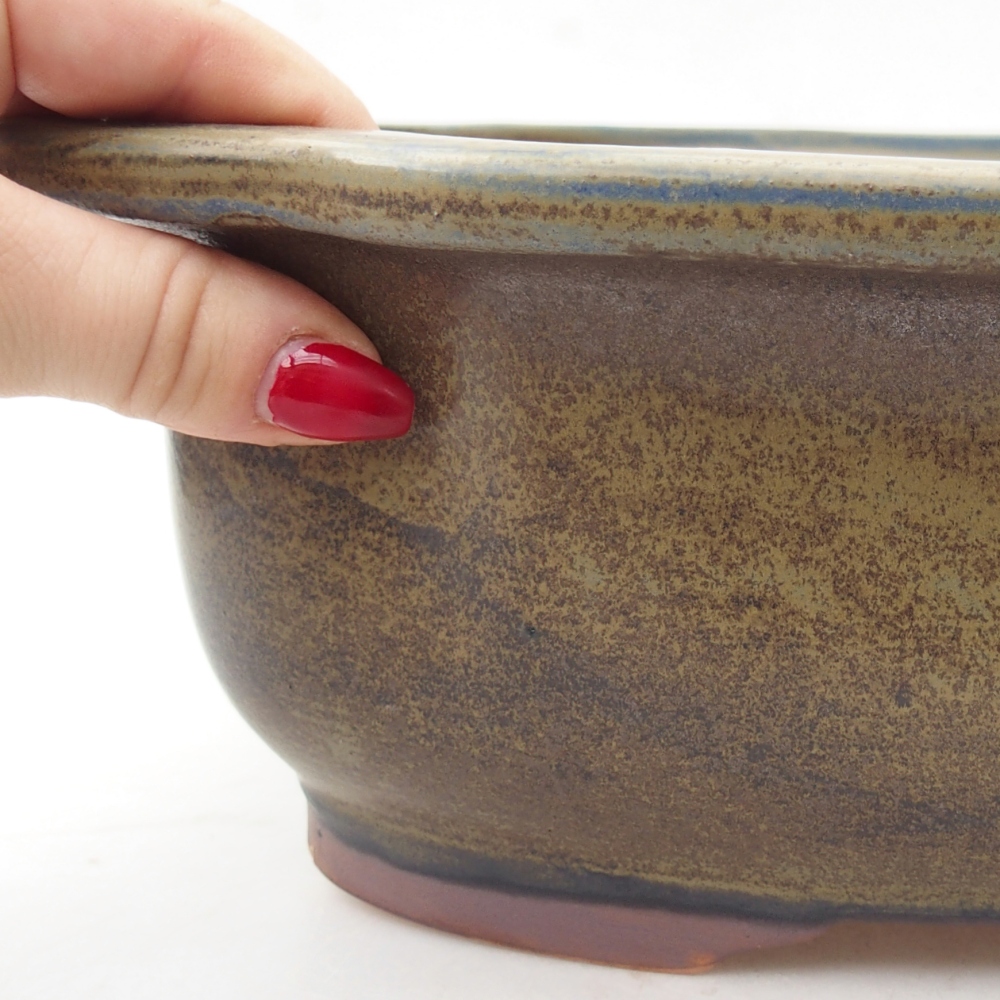 Bonsaischale aus Keramik 30 x 25 x 10 cm, Farbe blau