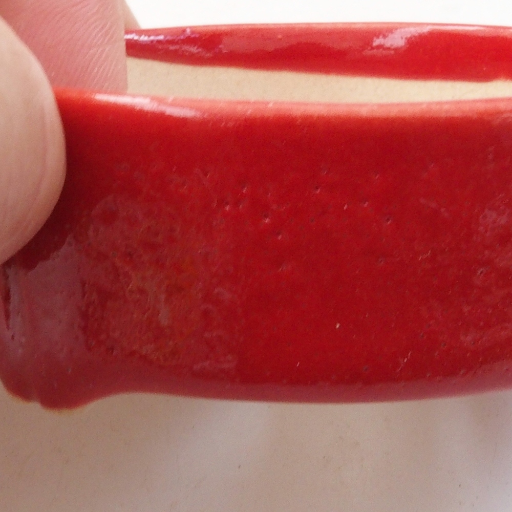 Mini-Bonsaischale 6,5 x 6,5 x 2,5 cm, Farbe rot