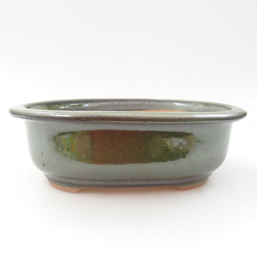 Bonsaischale aus Keramik 18 x 14,5 x 6 cm, grün