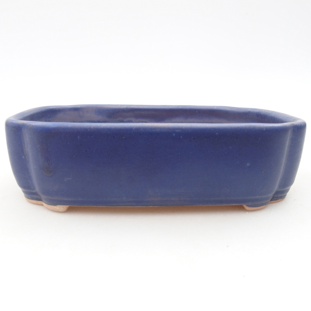 Bonsaischale aus Keramik 15,5 x 11,5 x 4 cm, Farbe blau