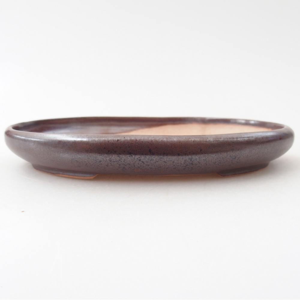 Bonsaischale aus Keramik 17 x 12,5 x 2 cm, braun