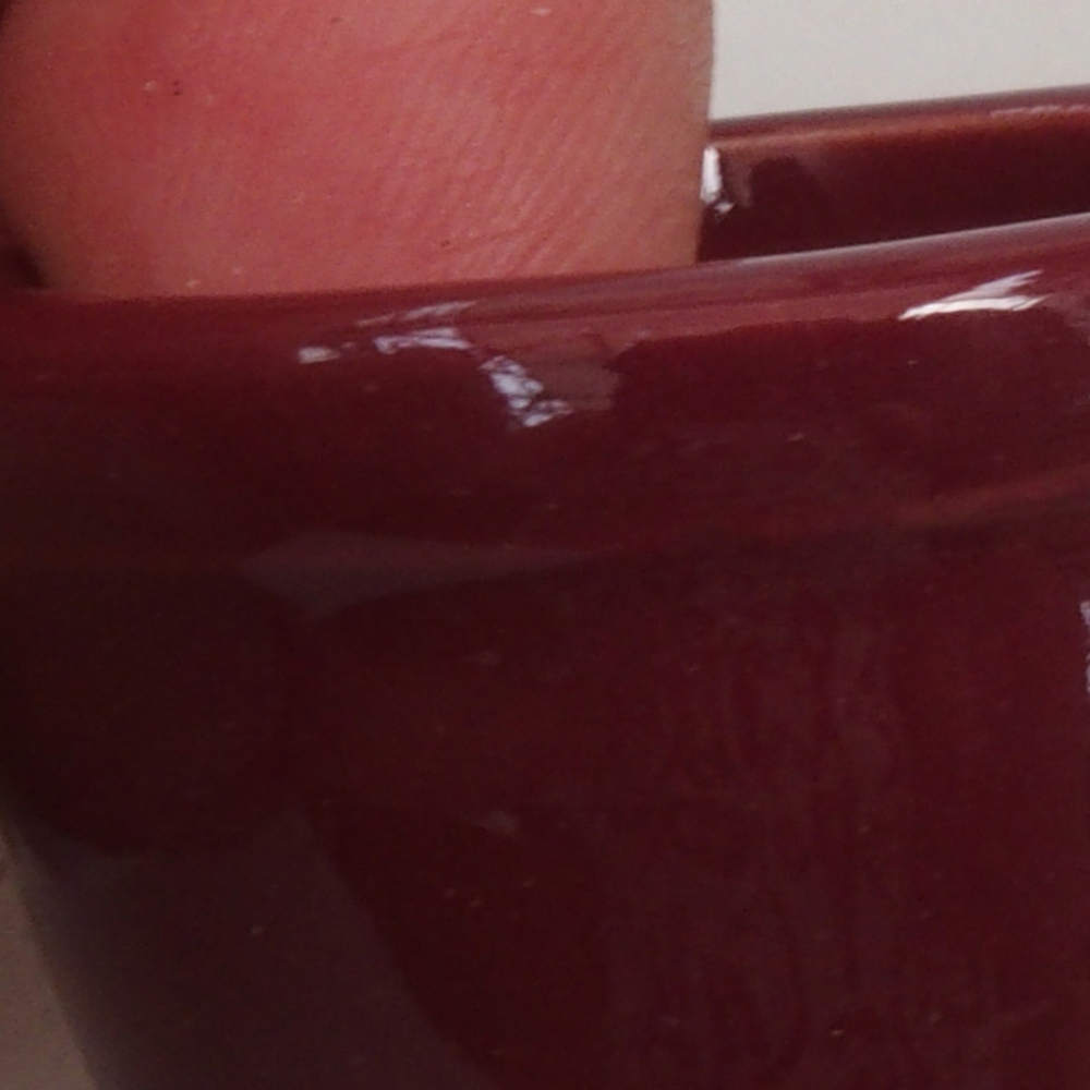 Mini-Bonsaischale 3,5 x 3,5 x 2,5 cm, bordeauxrot