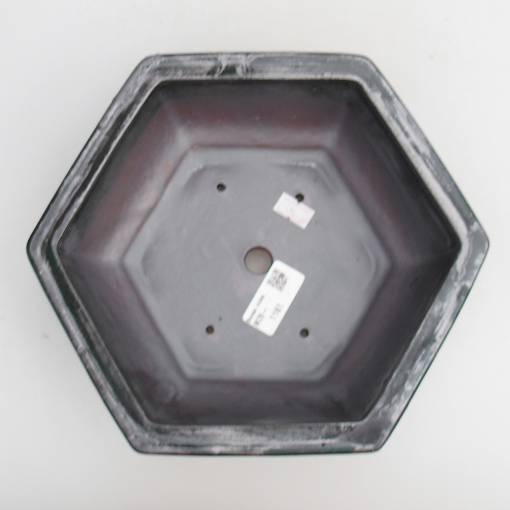 Bonsaischale aus Keramik 23 x 21 x 7,5 cm, grün