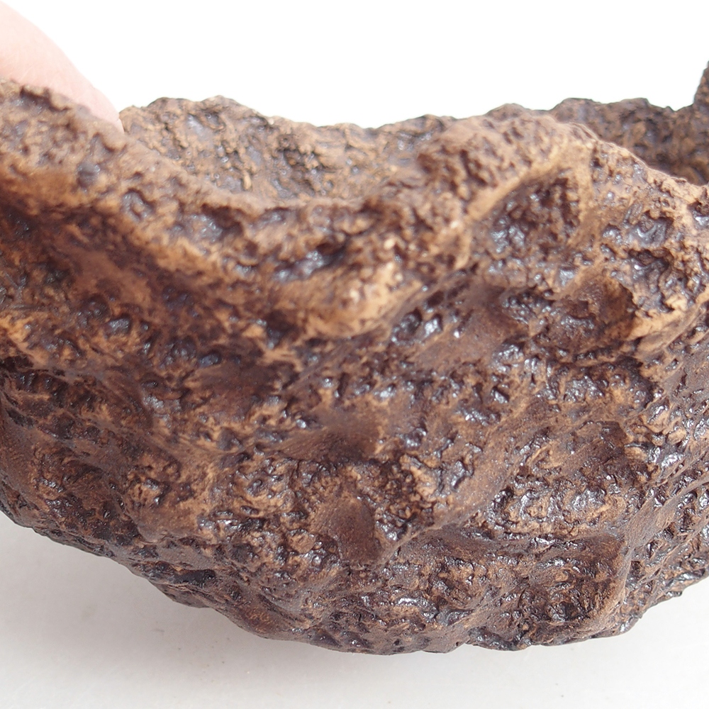 Keramikschale 19 x 15 x 14 cm , Farbe braun