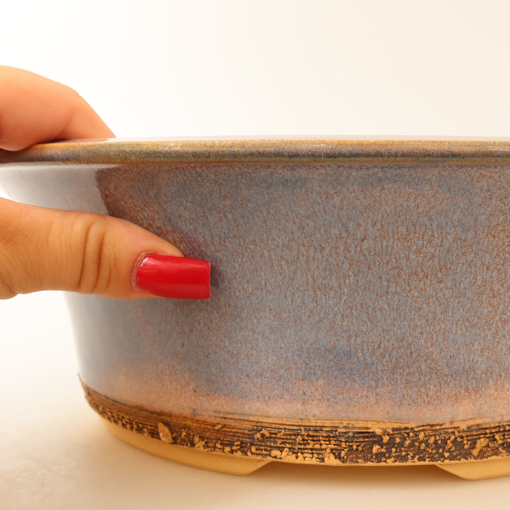Keramik-Bonsai-Schale 28,5 x 28,5 x 9,5 cm, Farbe: Blau
