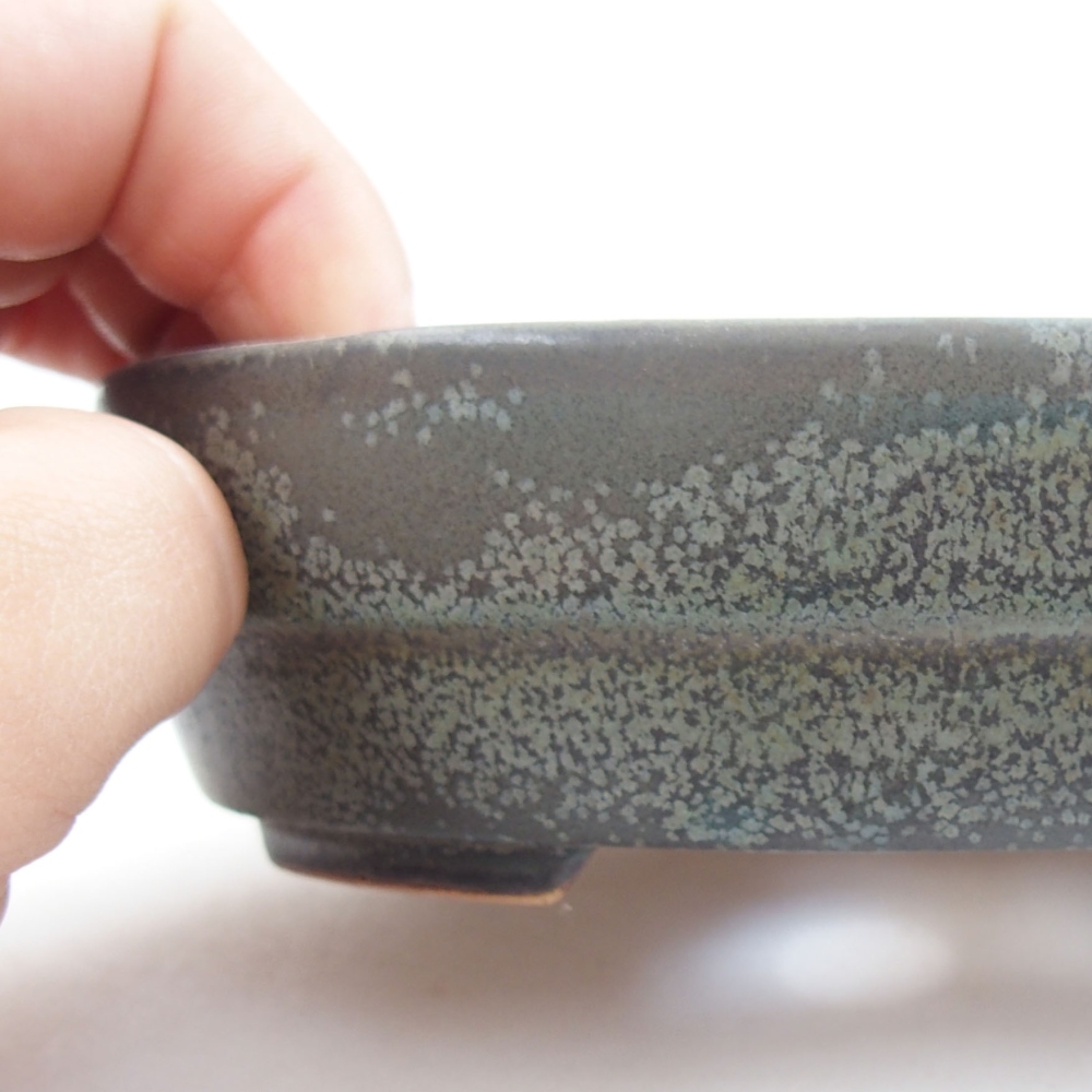 Bonsaischale aus Keramik 15,5 x 12 x 6 cm, Farbe blau