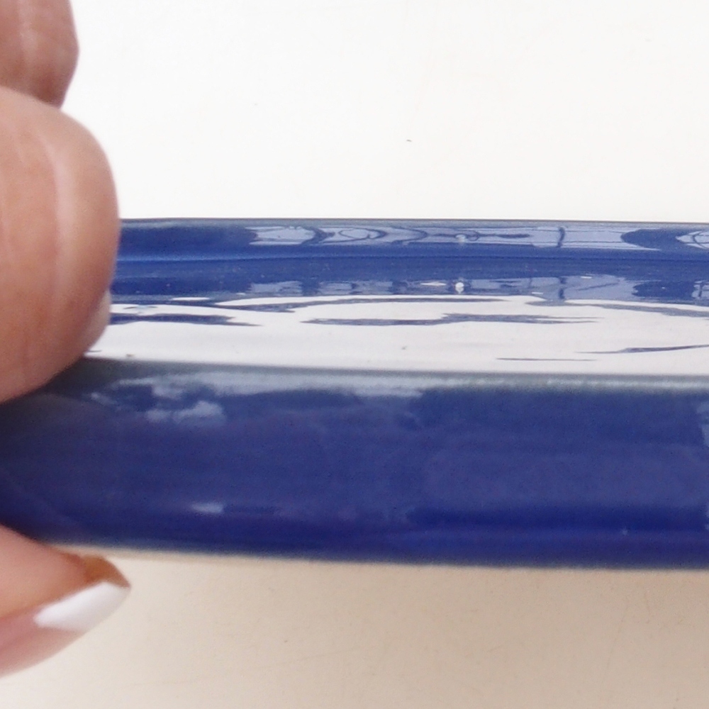 Rundes Bonsai-Gefäß D7-L - 28 x 28 x 1,5 cm - blau