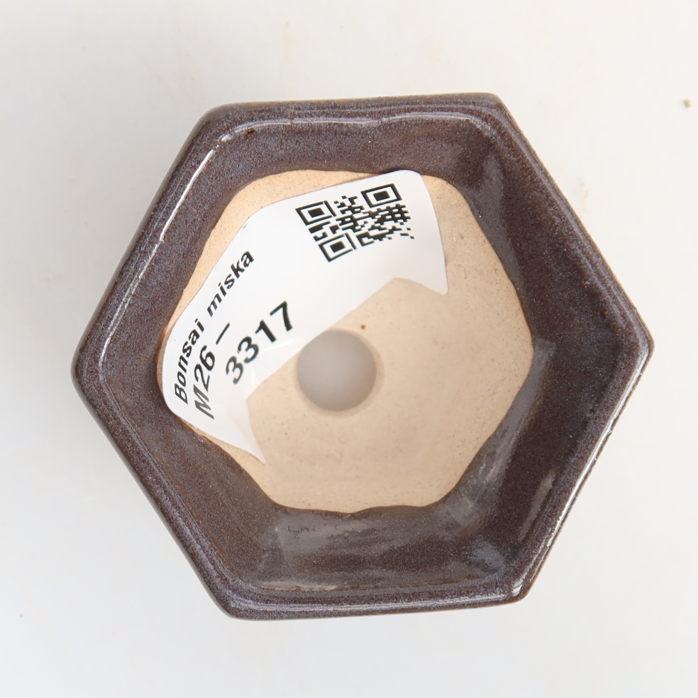Keramik-Bonsai-Schale, 5,5 × 5 × 3 cm, Farbe: Grau