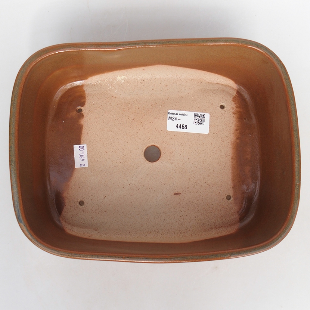 Bonsaischale aus Keramik 23,5 x 18 x 7,5 cm, braun