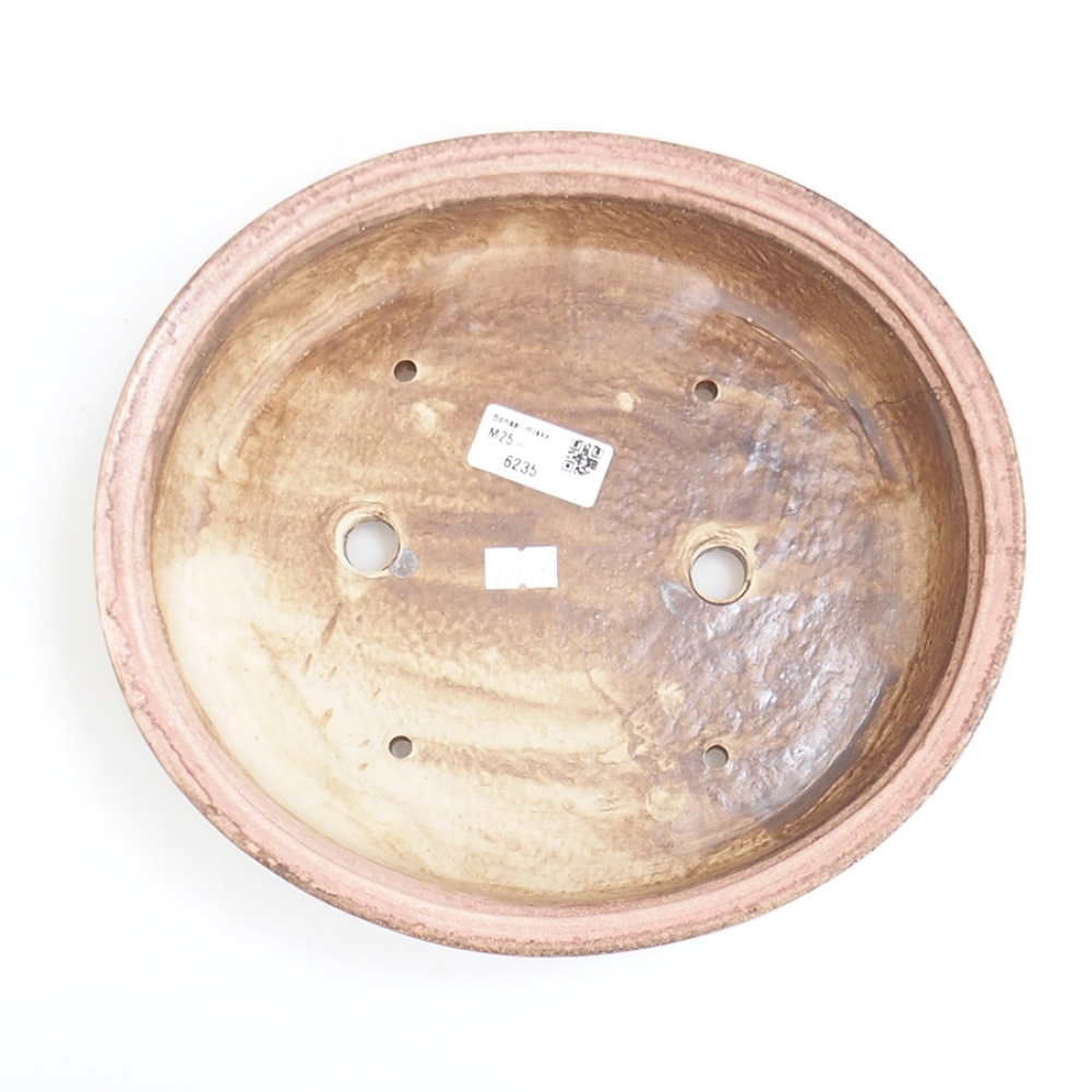 Bonsaischale aus Keramik 25,5 x 23 x 5,5 cm, rosa