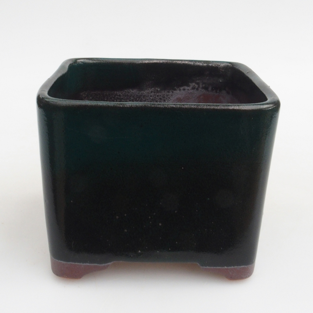 Bonsaischale aus Keramik 10 x 10 x 8 cm, grün