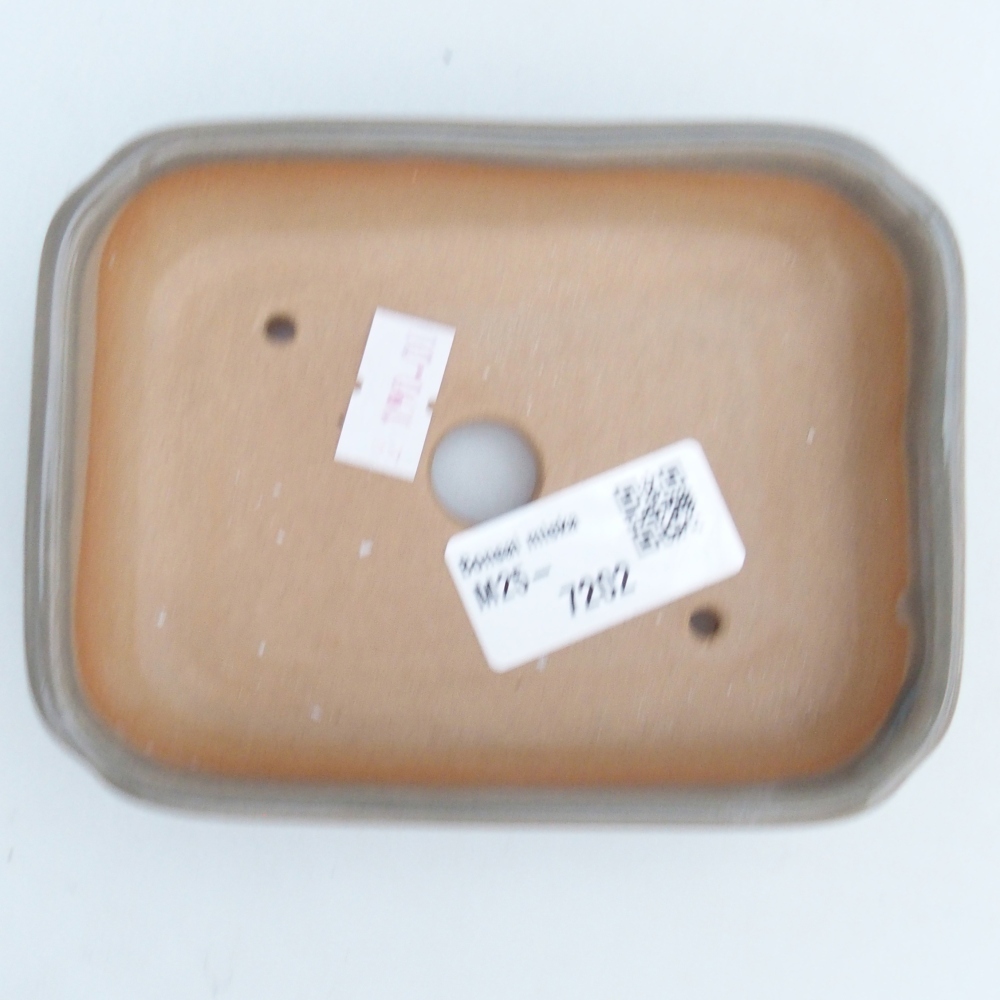 Bonsaischale aus Keramik 12 x 9 x 3 cm, grau