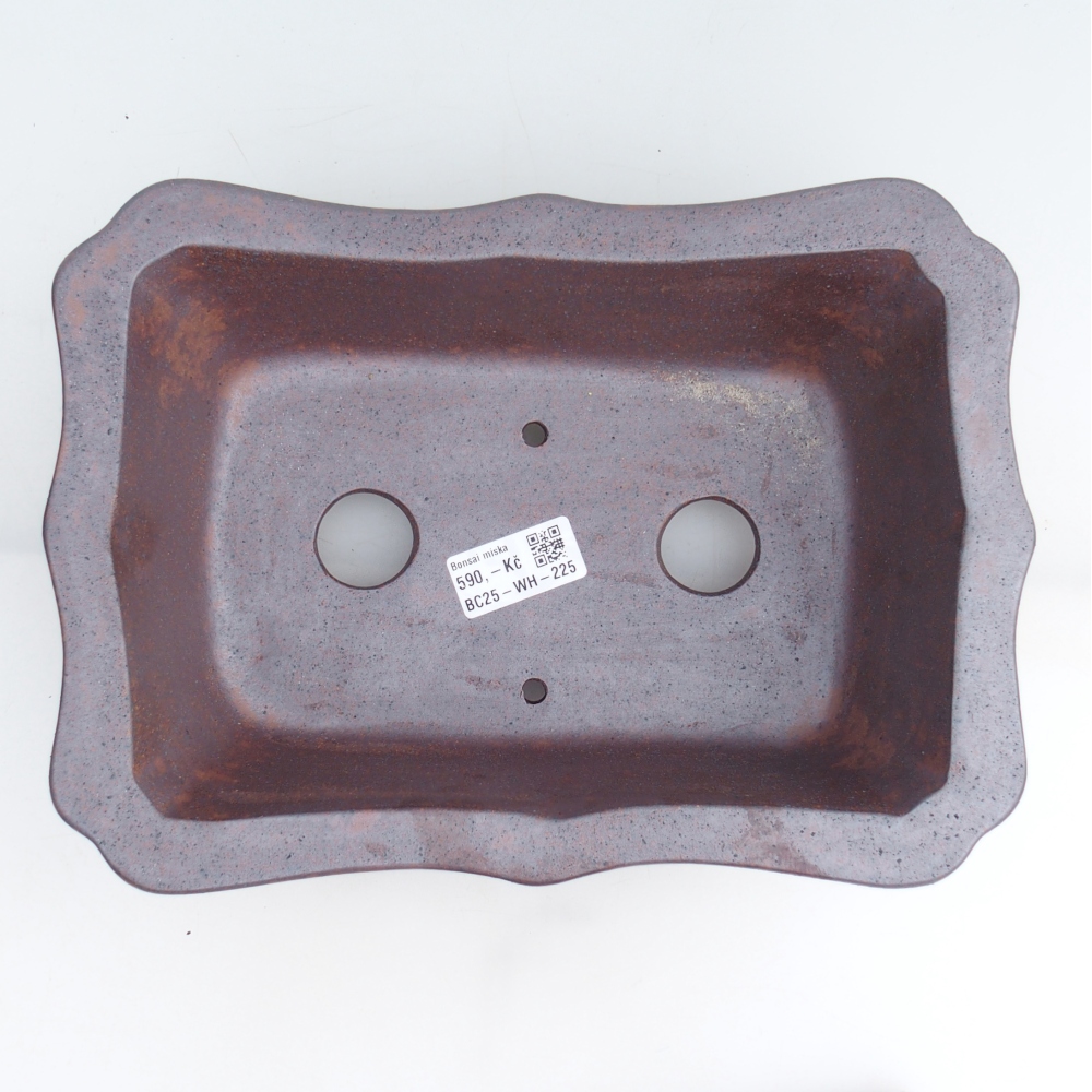 Bonsaischale aus Keramik 27,5 x 19 x 8 cm, metallfarben