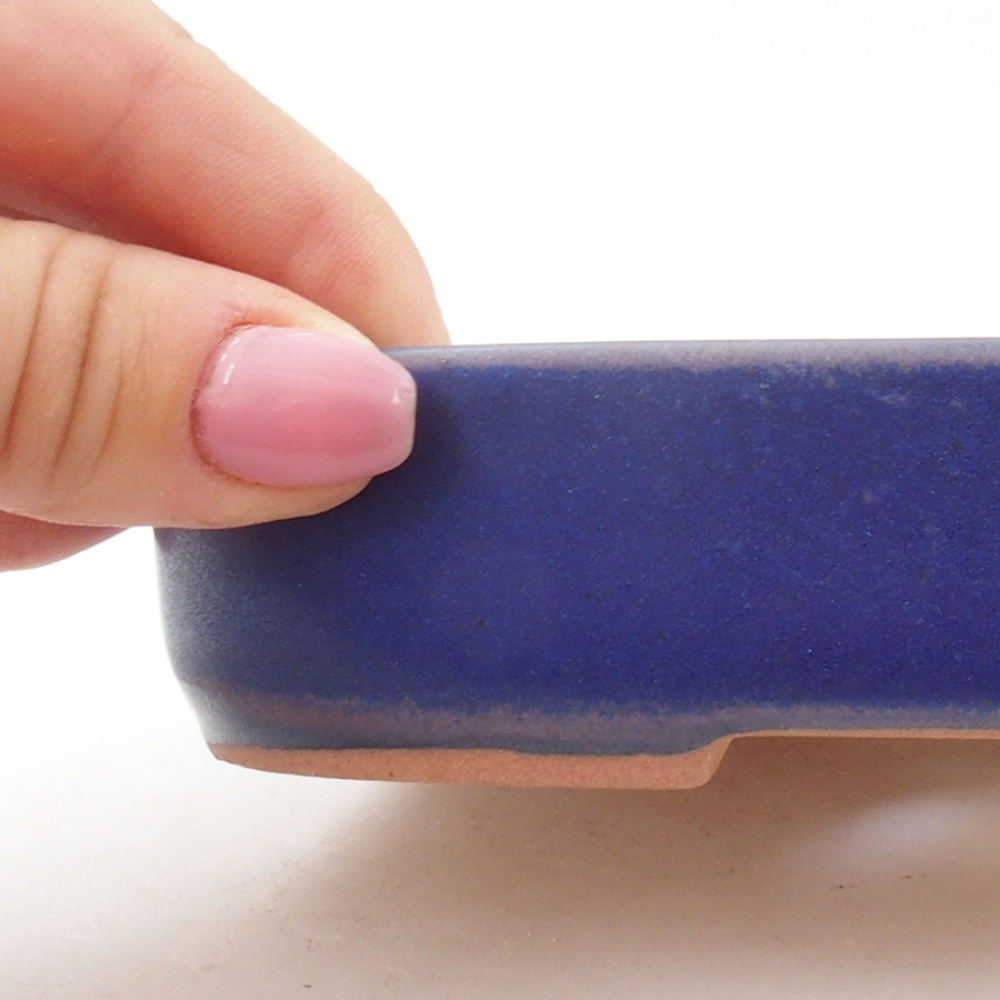 Bonsaischale aus Keramik 16 x 11 x 3,5 cm, Farbe blau