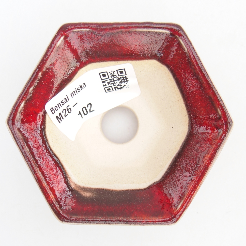 Mini-Bonsaischale 8 x 7 x 3 cm, Farbe rot