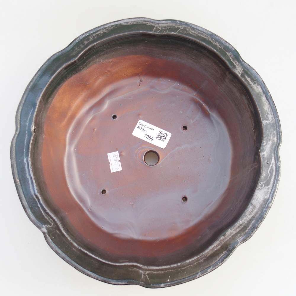 Bonsaischale aus Keramik 27 x 27 x 8 cm, schwarz