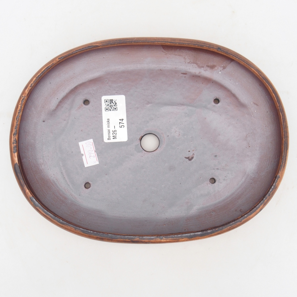 Bonsaischale aus Keramik 22 x 17 x 3 cm, rosa