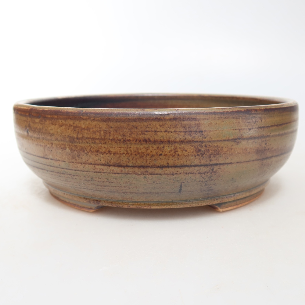 Keramik-Bonsai-Schale 19 x 19 x 6 cm, Farbe: braun