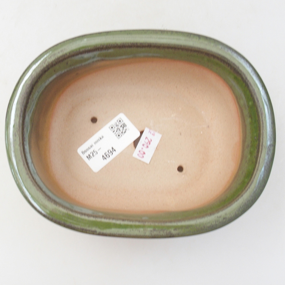 Bonsaischale aus Keramik 15,5 x 12 x 5,5 cm, grün