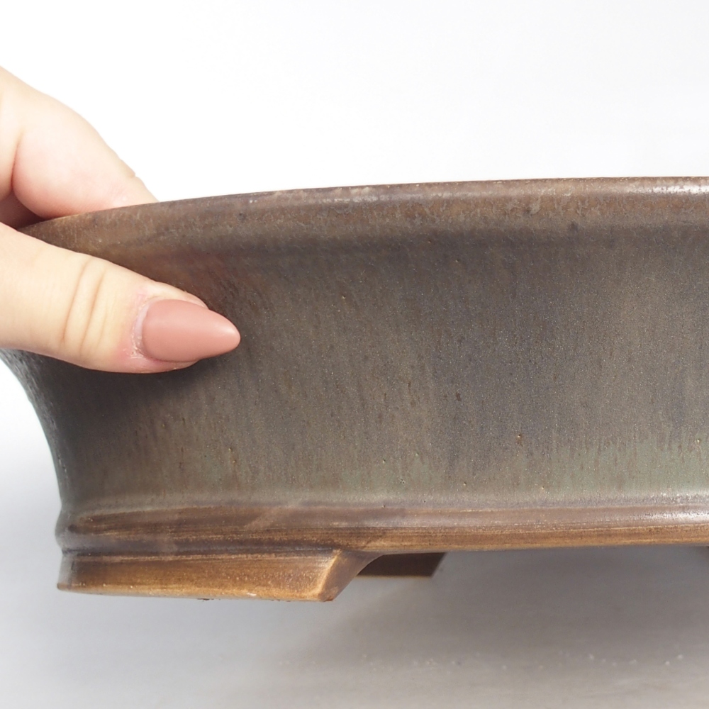 Bonsaischale aus Keramik 32 x 29 x 7 cm, grün