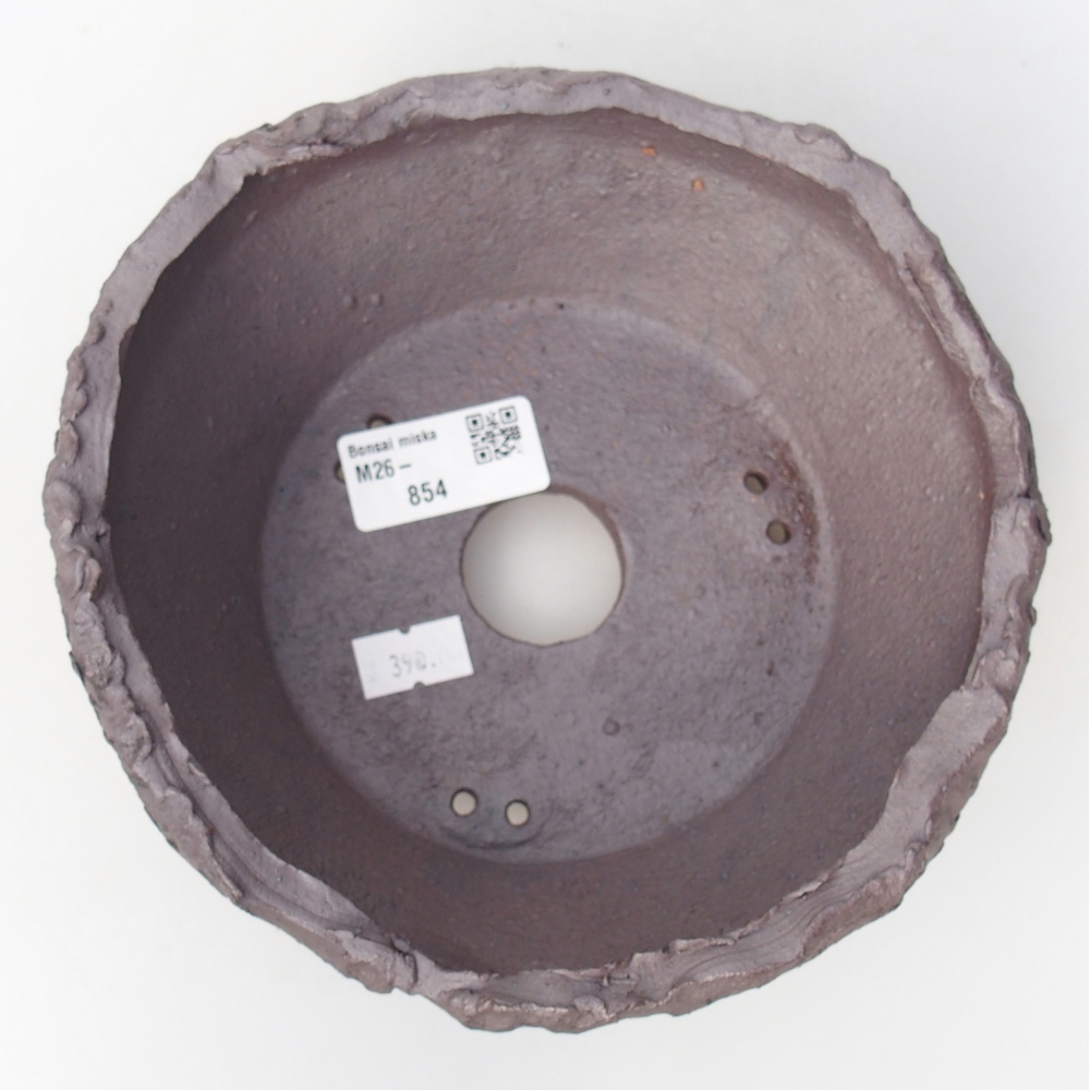 Bonsaischale aus Keramik 17 x 17 x 7,5 cm, metallfarben