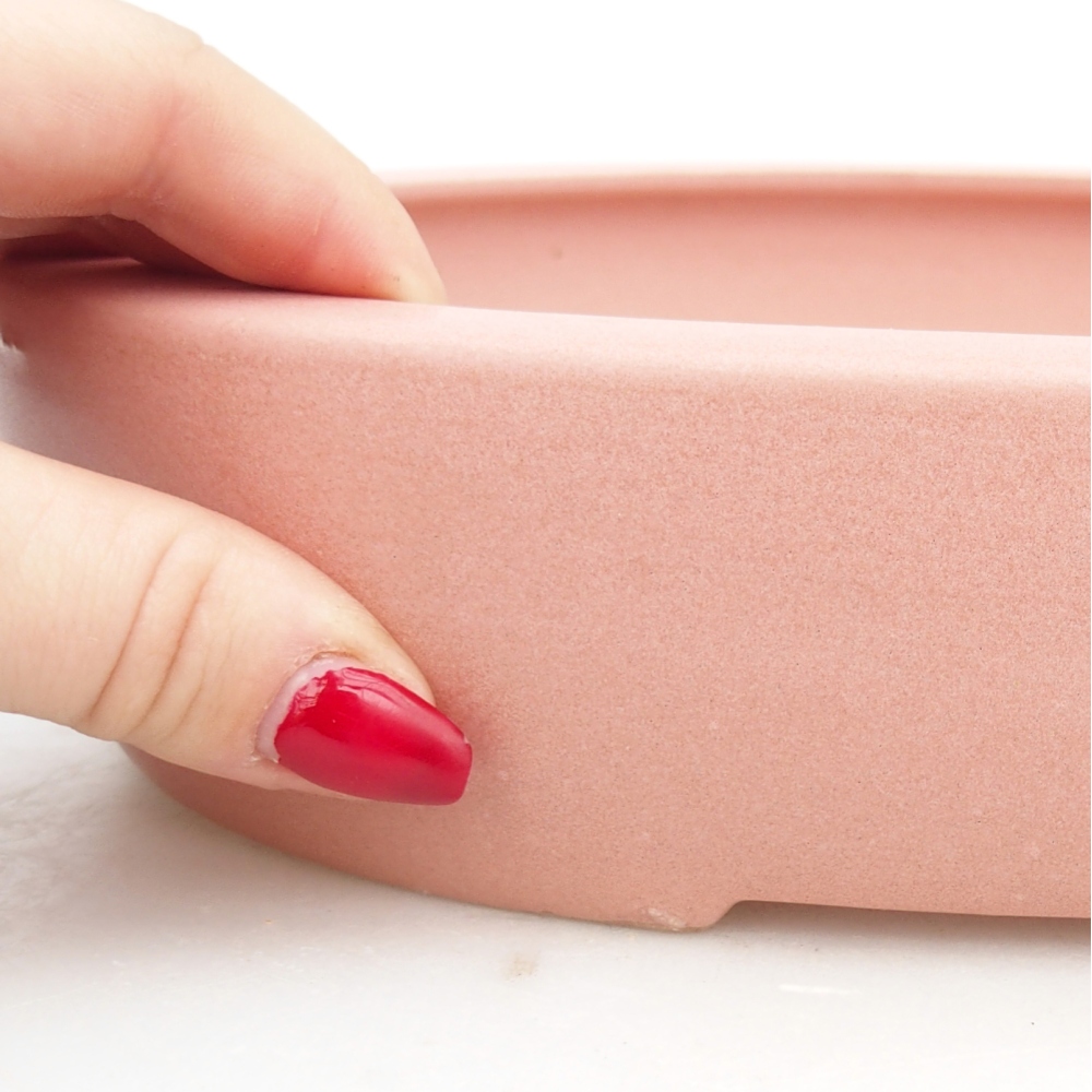 Bonsaischale aus Keramik 27 x 21 x 5 cm, rosa