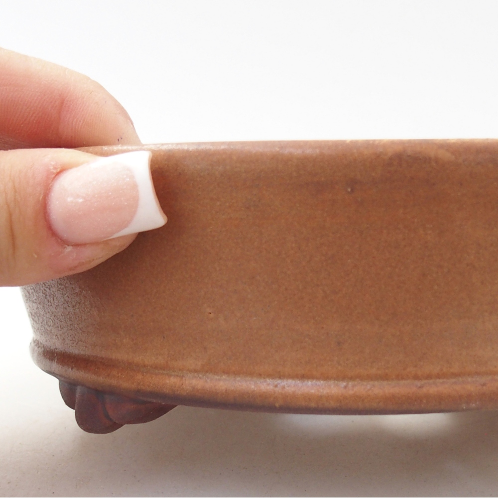 Bonsaischale aus Keramik 15,5 x 15,5 x 5 cm, braun