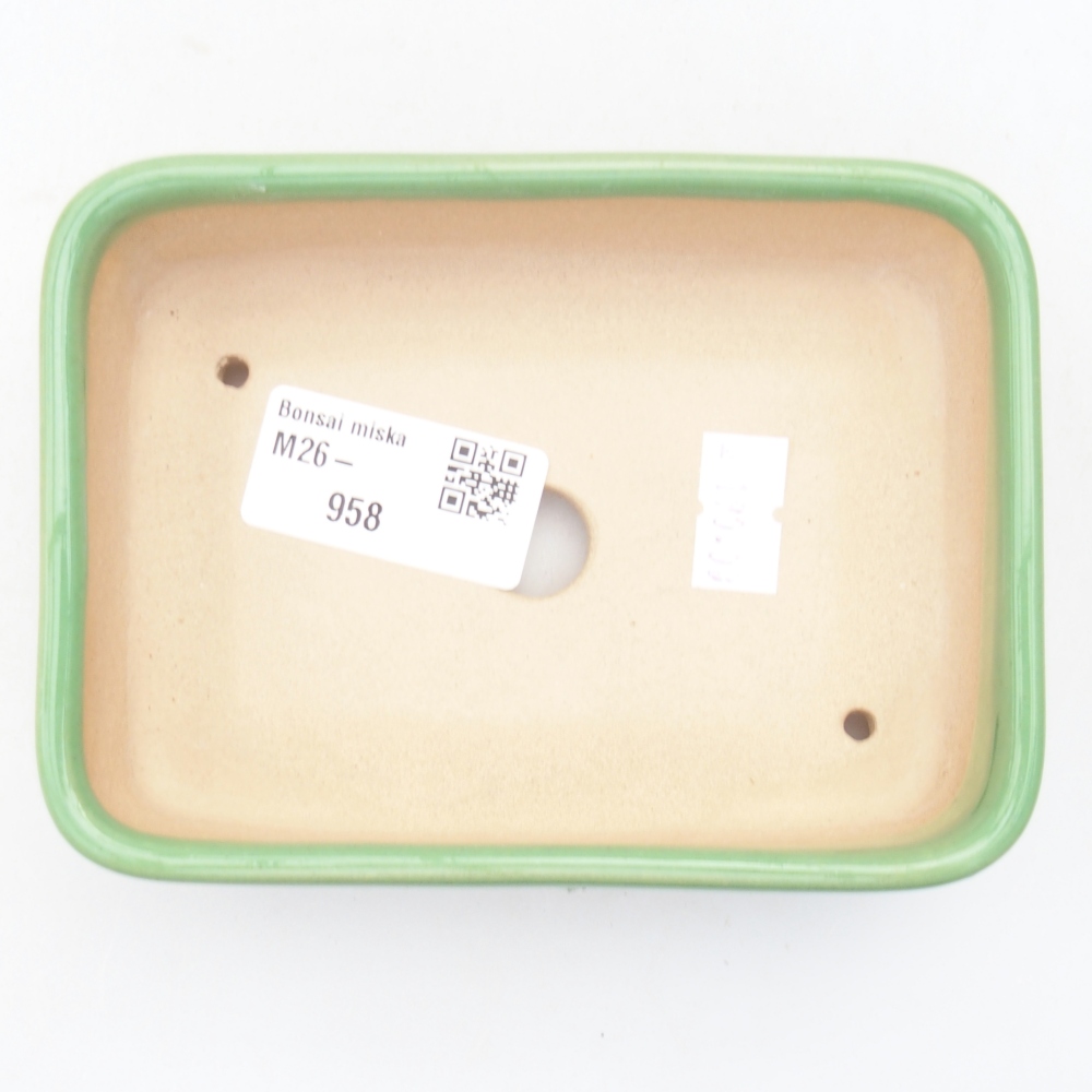 Bonsaischale aus Keramik 12,5 x 9 x 3,5 cm, grün