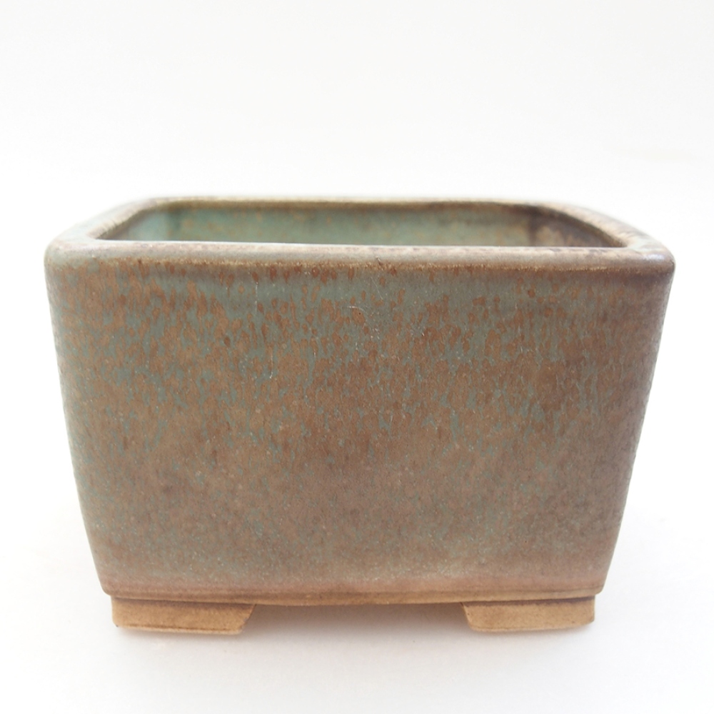 Bonsaischale aus Keramik 11 x 11 x 7 cm, grün
