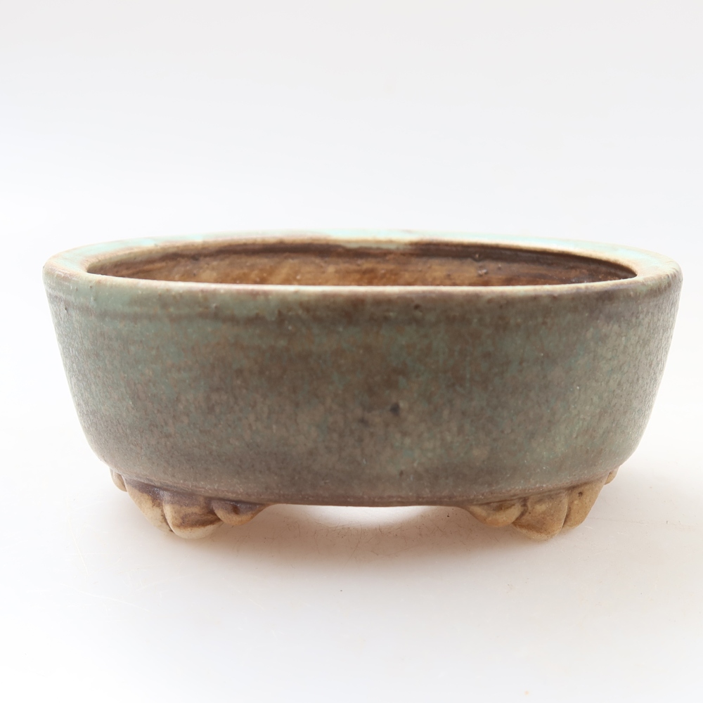 Bonsaischale aus Keramik 9,5 x 8 x 4 cm, grün