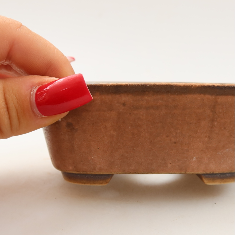 Bonsaischale aus Keramik 10 x 8,5 x 4 cm, rosa