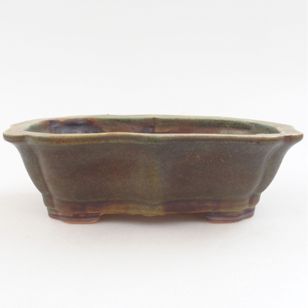 Bonsaischale aus Keramik 15,5 x 12 x 6 cm, Farbe blau